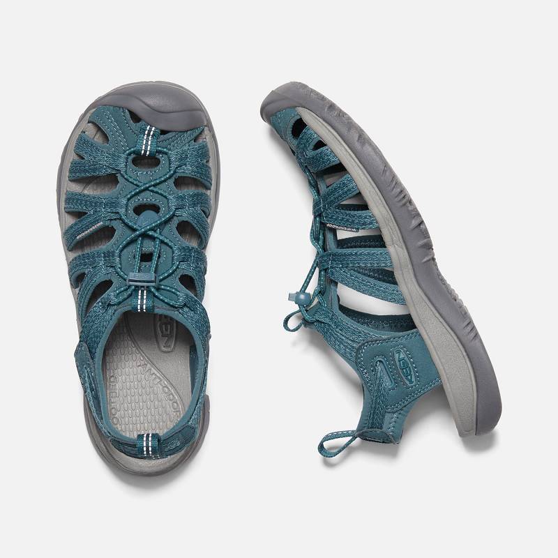 Keen Whisper Trekkingsandalen Damen DE-62531 Smoke Blue - Keen Damenschuhe Blau